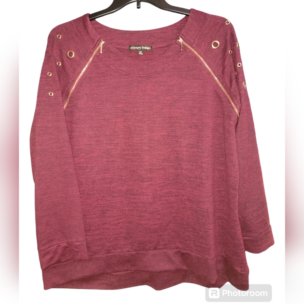 Women's Always Indigo LS top
